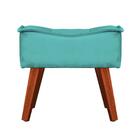 Puff Opala Decorativo Suede Verde Água Kasa Sofá