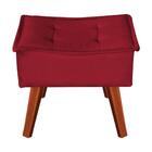 Puff Opala Decorativo Suede Vermelho Kasa Sofá