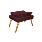 Puff Opala Palito Corano - Amarena Móveis - Bordô