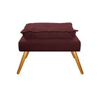 Puff Opala Palito Corano - Amarena Móveis - Bordô