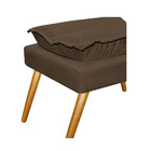 Puff Opala Palito Mel Suede Marrom - Amarena Móveis