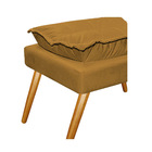 Puff Opala Palito Mel Suede Mostarda - Amarena Móveis