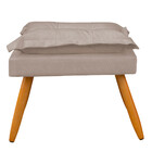 Puff Opala Para Sala E Quarto Pés Palito Suede - Wed Decor -