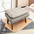 Puff Opala Para Sala E Quarto Pés Palito Suede - Wed Decor -
