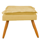 Puff Opala Para Sala E Quarto Pés Palito Suede - Wed Decor -