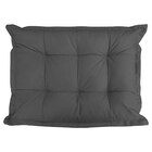 Puff Opala Retangular Para Sala E Quarto Suede Cinza - Jylcrom