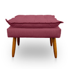 Puff Opala Retangular Para Sala E Quarto Suede - Jylcrom - Ro