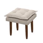 Puff Opala Retangular Sala E Quarto Bellamado Cor:bege