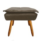 Puff Opala Suede Marrom Rato Pés Palito D'rossi