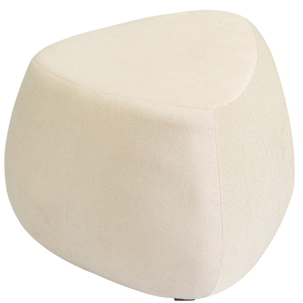 Puff Orgânico Decorativo 75cm Orbis Bouclé Off White - Nexta