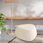 Puff Orgânico Decorativo 75cm Orbis Bouclé Off White - Nexta