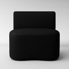 Puff Orgânico Feijão Com Encosto Curvo Redondo Sala Resistent