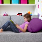 Puff Organizador Infantil Para Bichos De Pelúcia Roxo