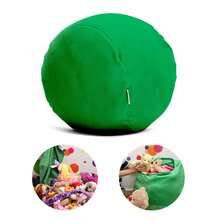 Puff Organizador Infantil Para Bichos De Pelúcia Verde