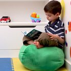 Puff Organizador Infantil Para Bichos De Pelúcia Verde