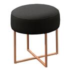 Puff Otávio Base Metálica Bronze