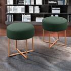 Puff Otávio Base Metálica Bronze