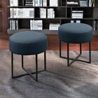 Puff Otávio Base Metálica Preta