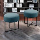 Puff Otávio Base Metálica Preta