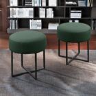 Puff Otávio Base Metálica Preta