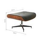Puff Ottoman Charles Eames Preto