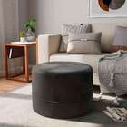 Puff Oxford Preto 62 Cm