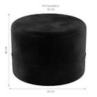 Puff Oxford Preto 62 Cm