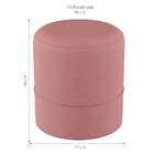 Puff Oxford Rosê 44 Cm