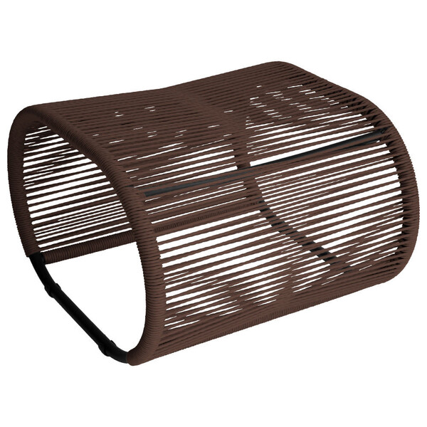 Puff Para Área Externa Portugal  Em Alumínio E Cordão De Fibr