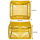 Puff Para Área Externa Portugal  Em Alumínio E Cordão De Fibr