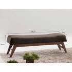 Puff Para Quarto 100cm Veludo Imbuia Requadro Horus  Marrom