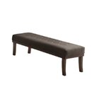 Puff Para Quarto 100cm Veludo Imbuia Theo  Marrom