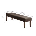 Puff Para Quarto 100cm Veludo Imbuia Theo  Marrom