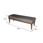 Puff Para Quarto 140cm Grazi Sofáni Cinza/imbuia