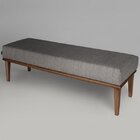 Puff Para Quarto 140cm Grazi Sofáni Cinza/imbuia