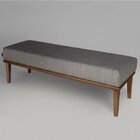 Puff Para Quarto 160cm Grazi Sofáni Cinza/imbuia