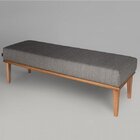 Puff Para Quarto 160cm Grazi Sofáni Cinza/natural