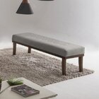 Puff Para Quarto 160cm Linho Theo Sofáni Cinza/imbuia