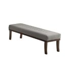 Puff Para Quarto 160cm Linho Theo Sofáni Cinza/imbuia