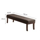 Puff Para Quarto 160cm Veludo Imbuia Theo  Marrom/imbuia