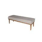 Puff Para Quarto Linho 100cm Grazi  Bege/natural