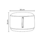 Puff Para Sala De Estar 35cm X 50cm Lounge Damasco