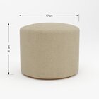 Puff Para Sala De Estar 47 Cm Radiato Bege 137a