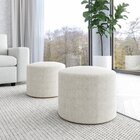 Puff Para Sala De Estar 47 Cm Radiato Bege 137a