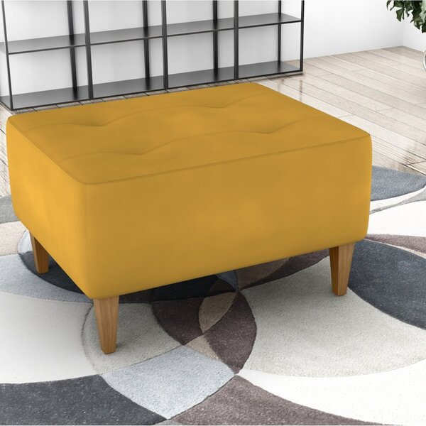 Puff Para Sala De Estar 62cm X 37cm Piva Amarelo