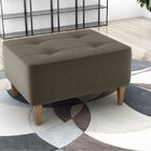 Puff Para Sala De Estar 62cm X 37cm Piva Light Capuccino