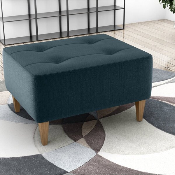 Puff Para Sala De Estar 62cm X 37cm Piva Light Petróleo