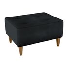 Puff Para Sala De Estar 62cm X 37cm Piva Preto