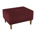 Puff Para Sala De Estar 62cm X 37cm Piva Vinho