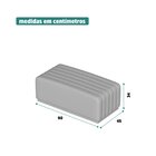 Puff Para Sala De Estar  Em Linho York Azul Marinho